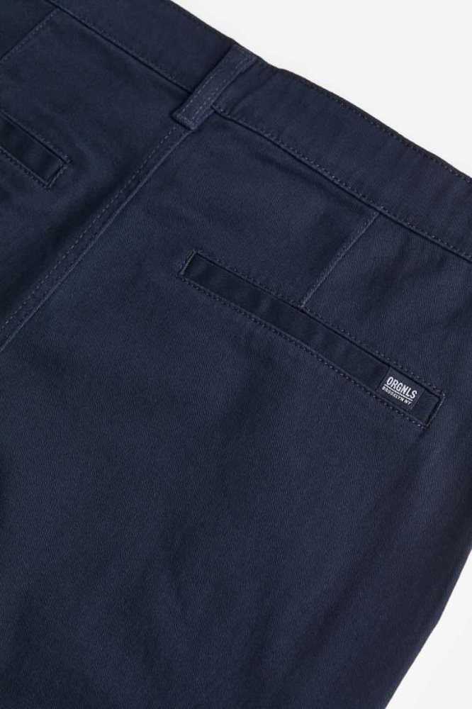 H&M Slim Fit Chinos Hose Kinder Navy Blau | 2605-LVZGX