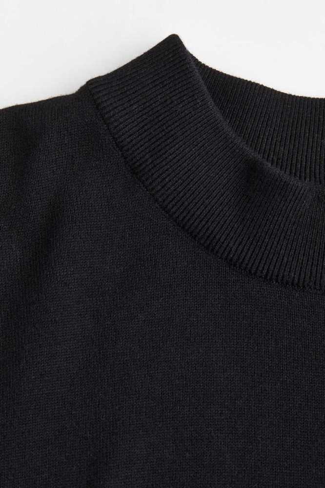 H&M Slim Fit Fine-knit Mock Turtleneck Pullover Herren Dunkelrot | 0954-LXTIE