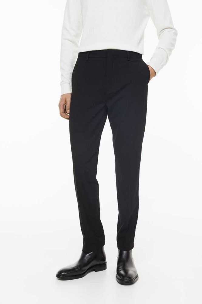 H&M Slim Fit Hose Herren Dunkelblau Braun | 1678-WPSML