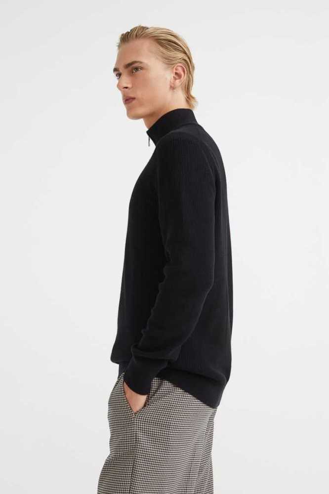 H&M Slim Fit Pullover Herren Dunkelkhaki Grün | 3189-LFIYU