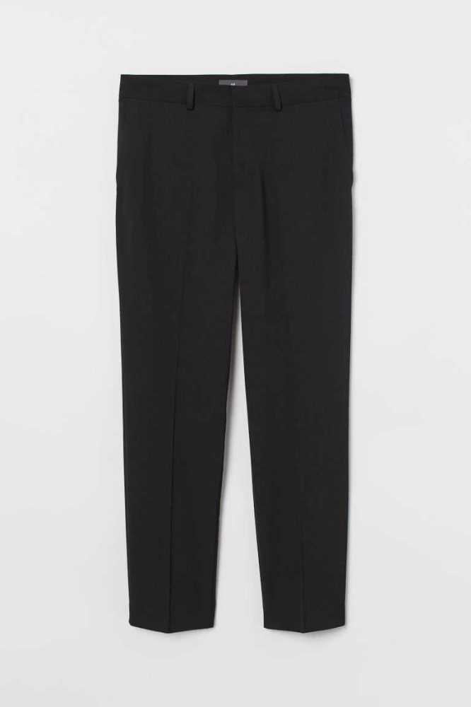 H&M Slim Fit Suit Pants Blazer Herren Schwarz | 1463-UMFTL