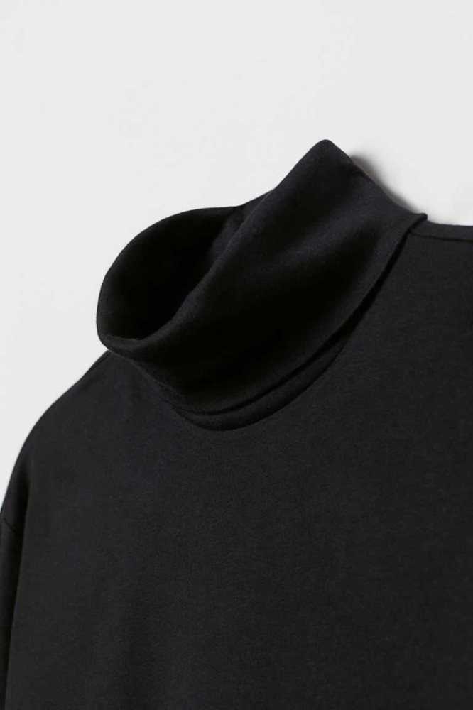 H&M Slim Fit Turtleneck T-shirts Herren Schwarz | 5081-FBGXO