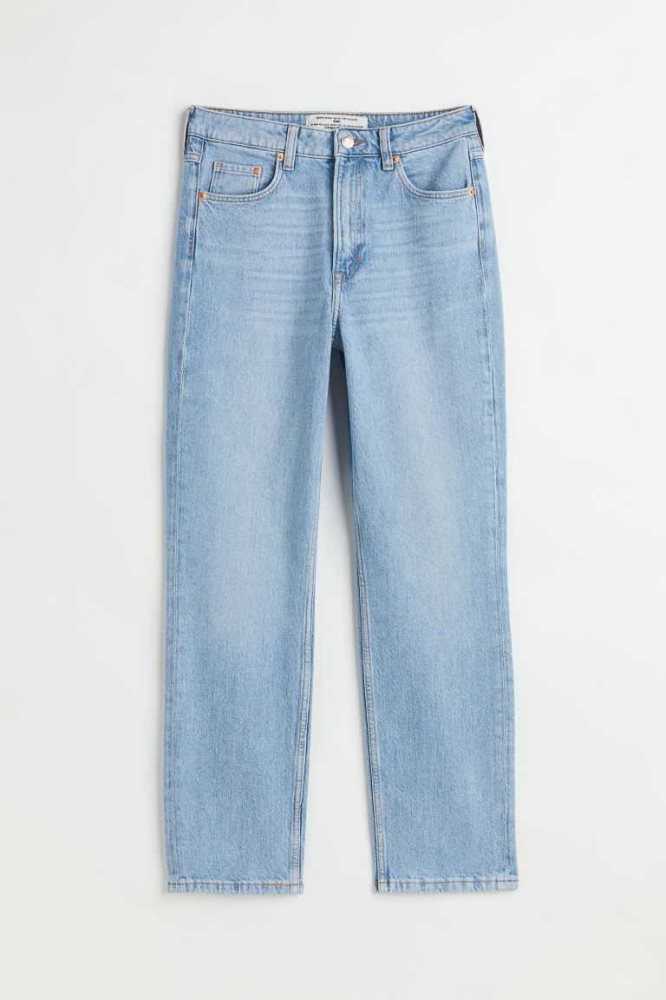 H&M Slim High Ankle Jeans Damen Hellblau | 4086-EBQIS