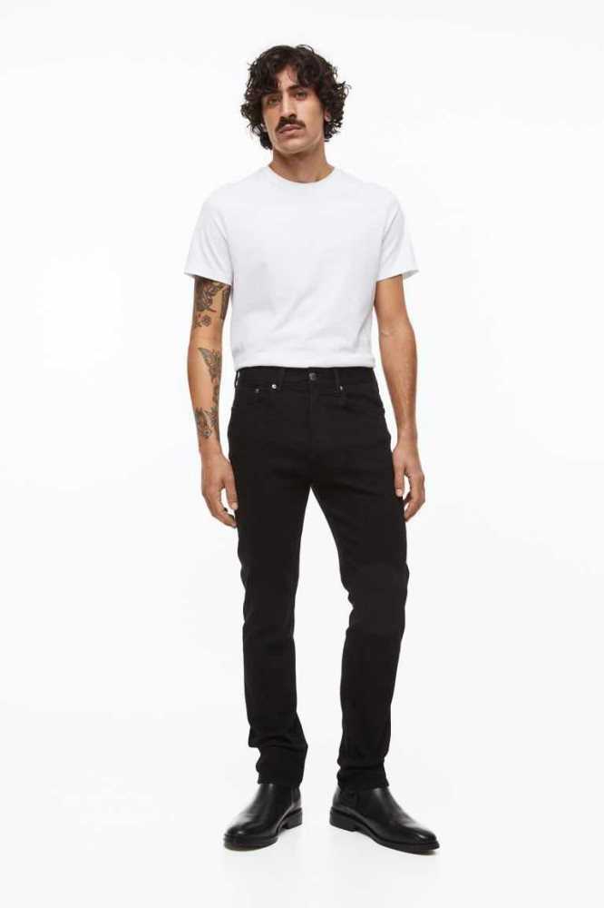 H&M Slim Jeans Herren Dunkelgrau | 3280-VNSTL