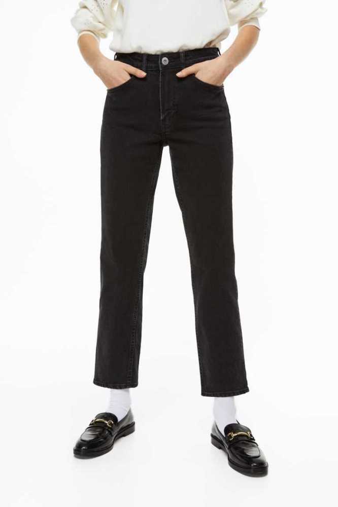 H&M Slim Regular Ankle Jeans Damen Dunkelblau | 6219-ZFHBR