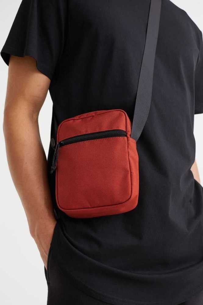 H&M Small Shoulder Tasche Herren Rot Braun | 3457-RPAWC