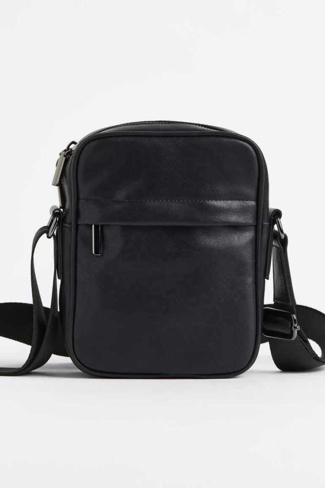 H&M Small Shoulder Tasche Herren Schwarz | 2983-NWLRB