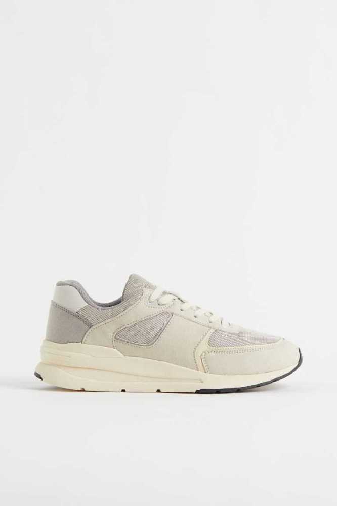 H&M Sneakers Damen Hellbeige Weiß | 3926-SRAOI