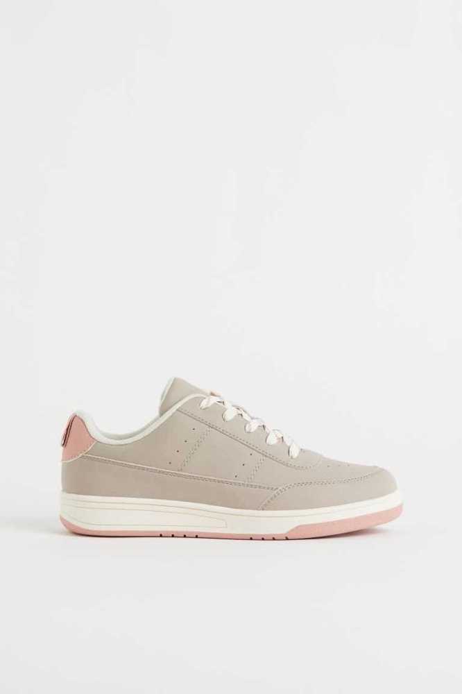 H&M Sneakers Kinder Beige Weiß | 3759-KRLYS