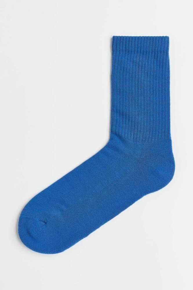 H&M Socken Herren Hellblau | 2091-EKDSY