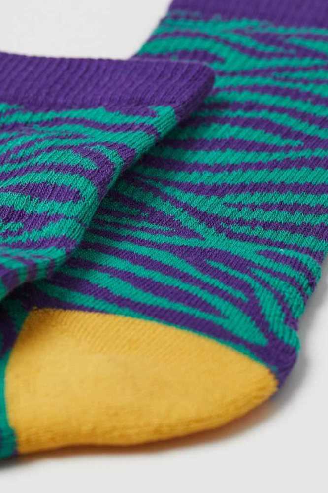 H&M Socken Herren Hellblau | 3587-EASWI