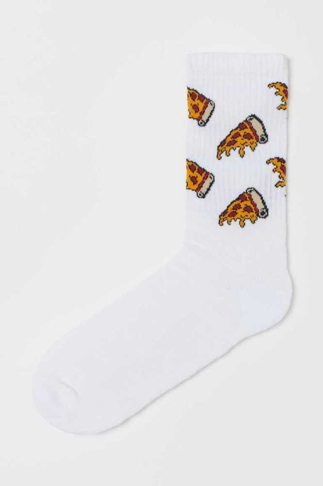 H&M Socken Herren Weiß | 5109-AIMFH