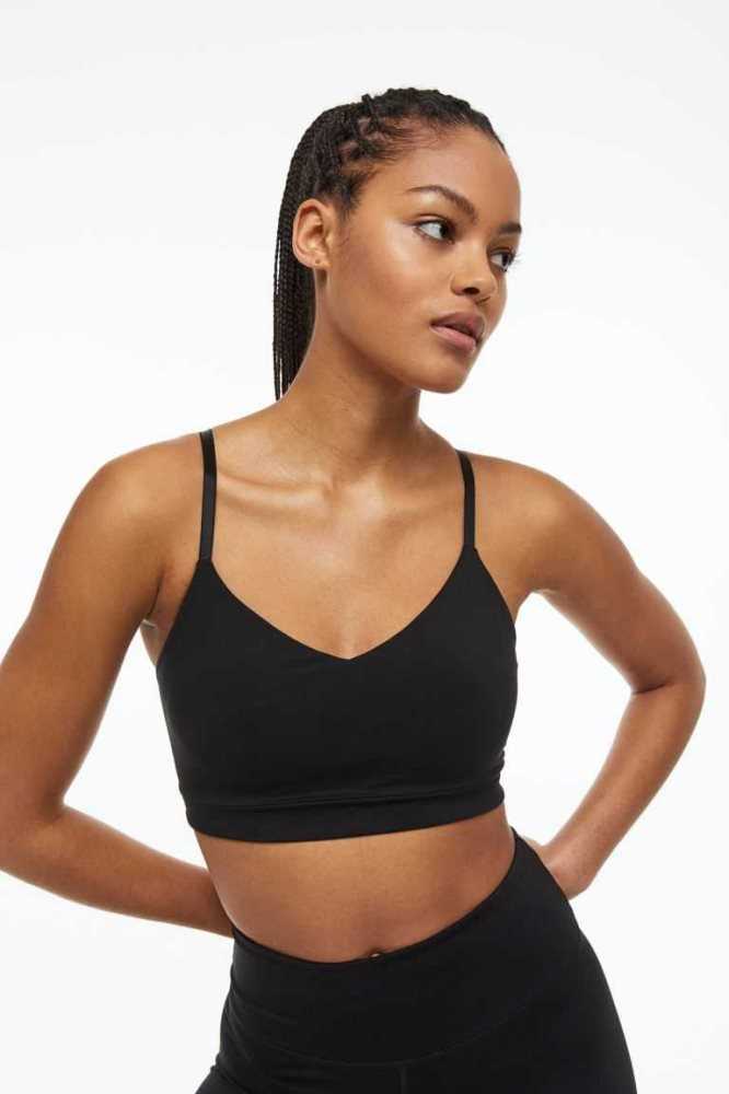 H&M SoftMove Light Support Sports bra Unterwäsche Damen Dunkelkhaki Grün | 3824-RGNUV