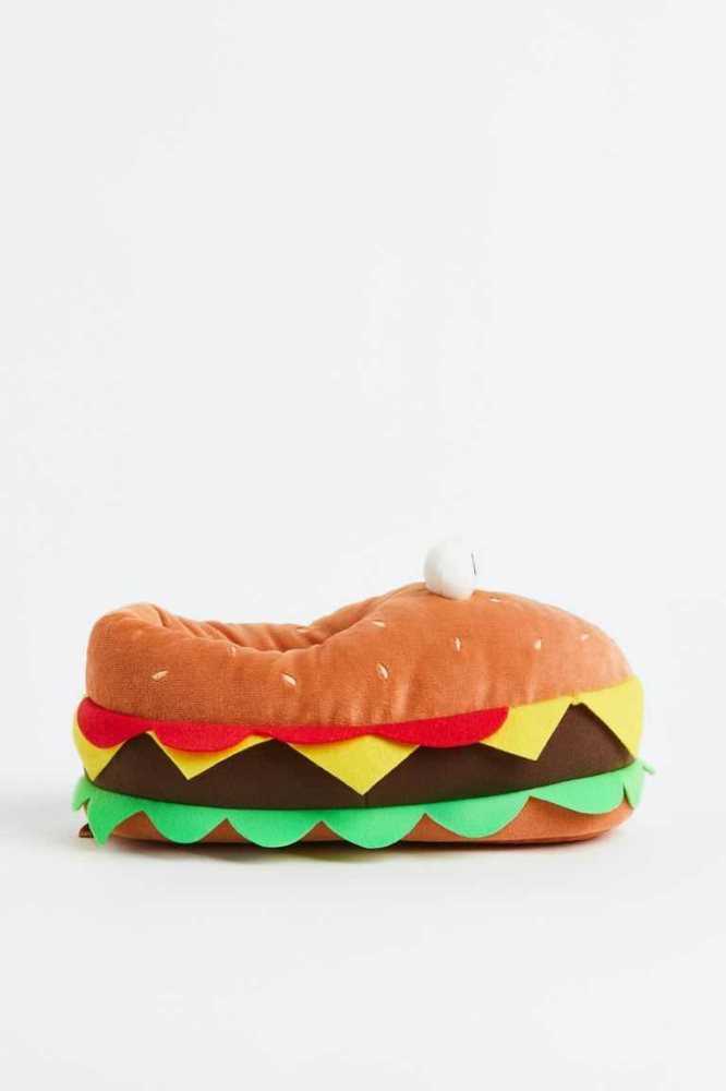 H&M Soft Hamburger Hausschuhe Kinder Hellbraun | 8409-XHDUY