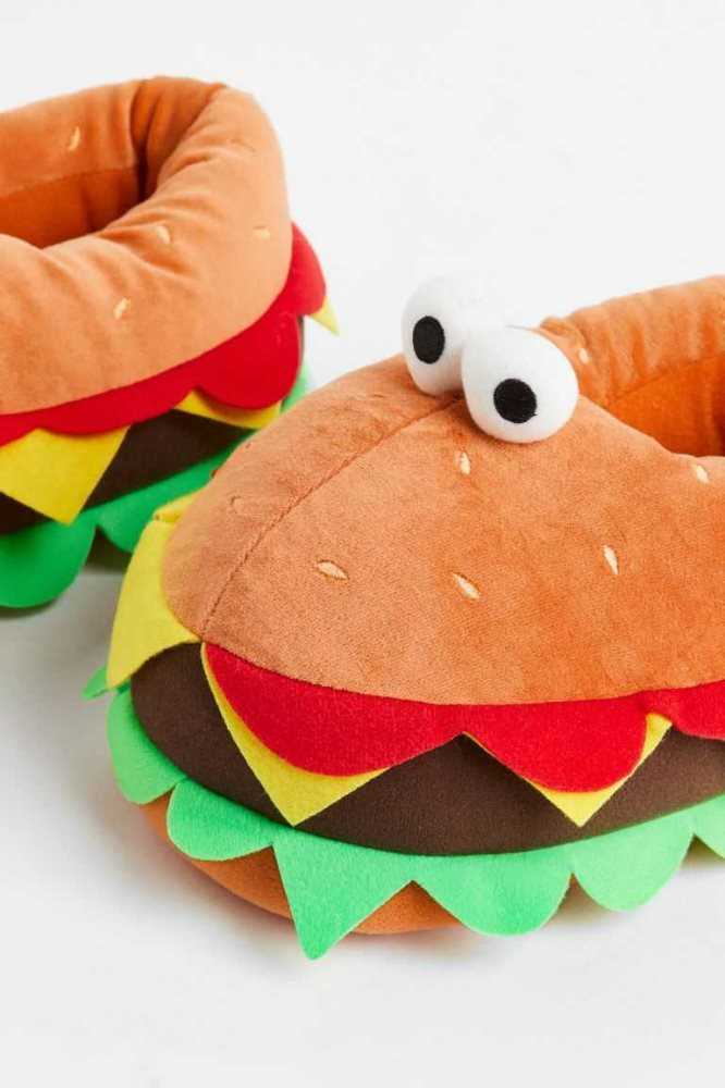 H&M Soft Hamburger Hausschuhe Kinder Hellbraun | 8409-XHDUY