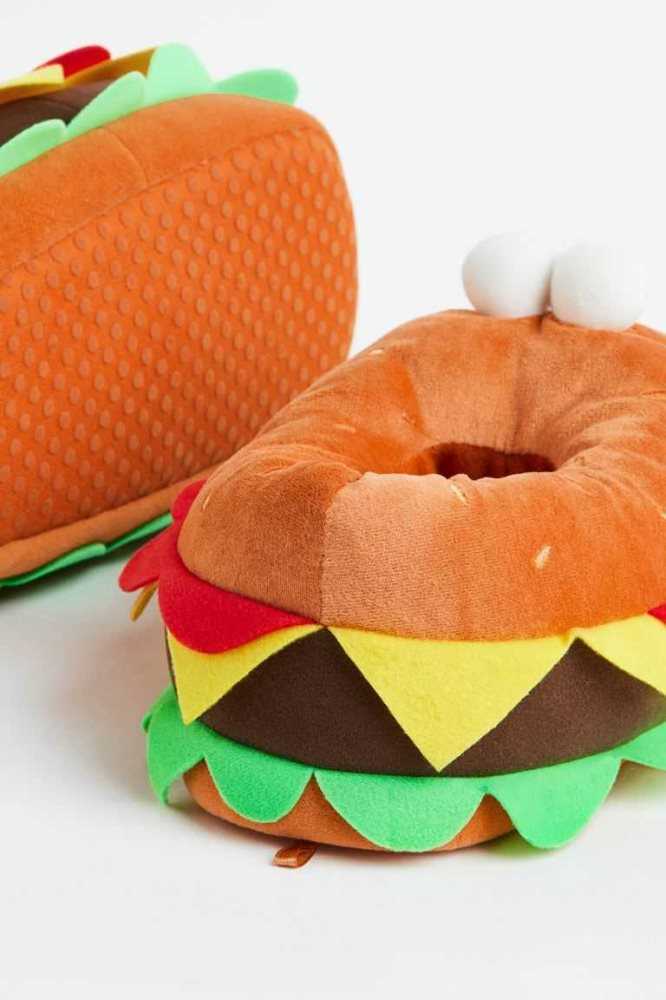 H&M Soft Hamburger Hausschuhe Kinder Hellbraun | 8409-XHDUY