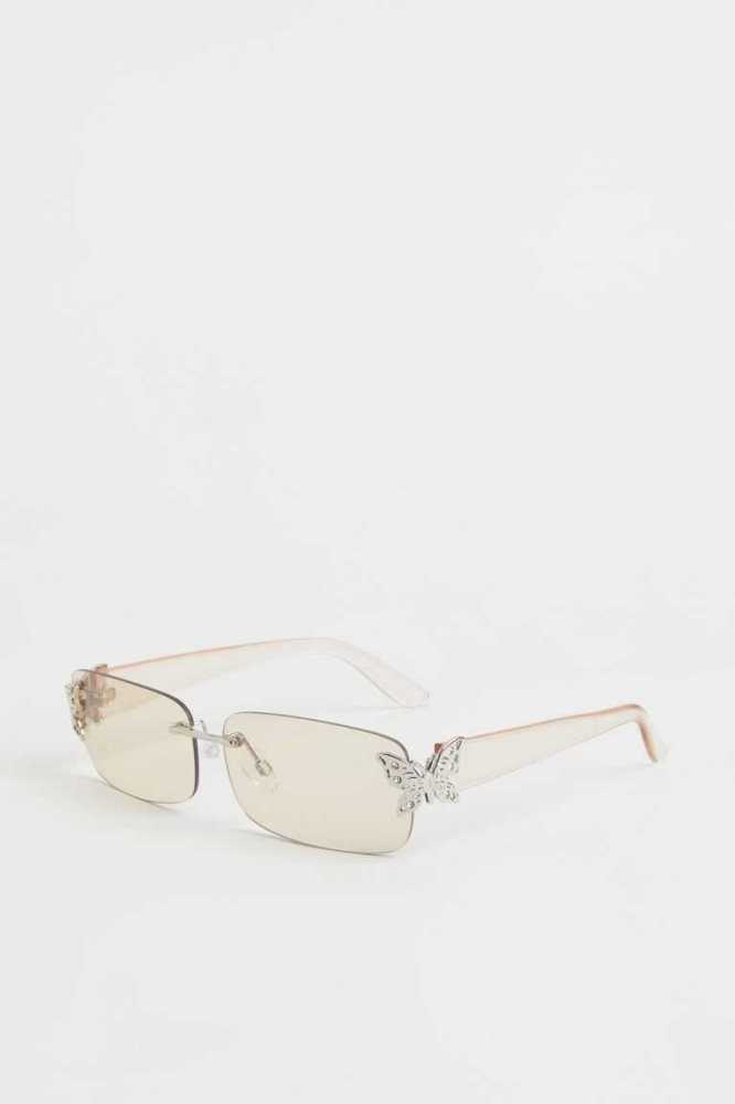 H&M Sonnenbrille Damen Hellbeige | 9506-KYFGH