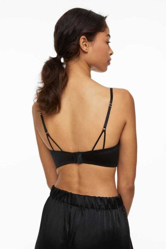 H&M Spitze Bustier Unterwäsche Damen Dunkelrot | 6294-TEGMU