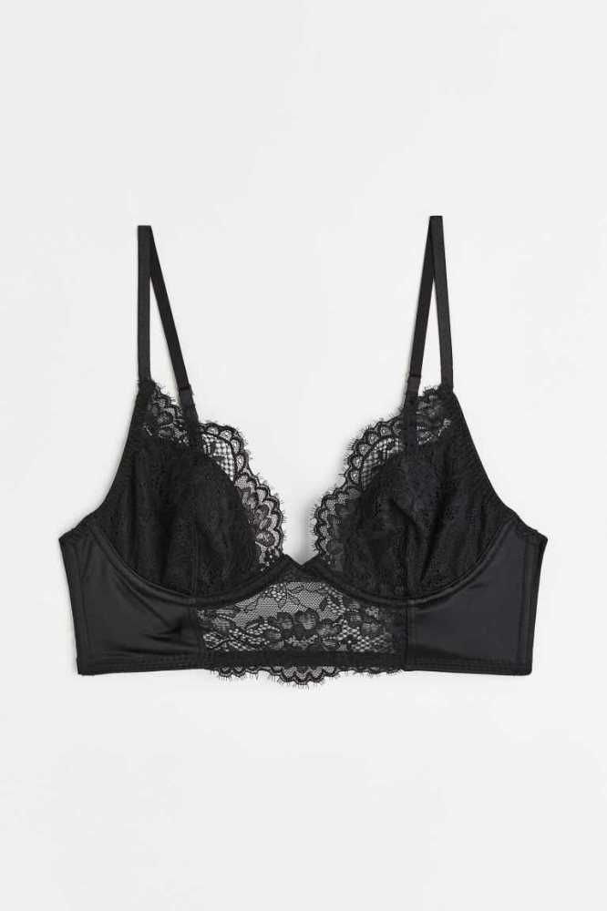 H&M Spitze Bustier Unterwäsche Damen Dunkelrot | 6294-TEGMU