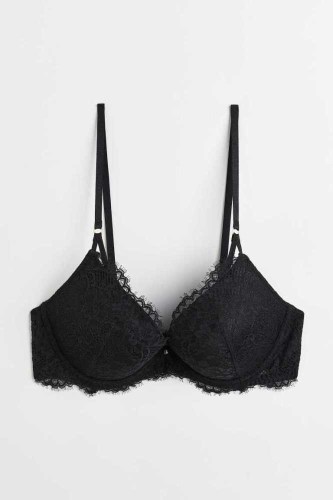 H&M Spitze Push-up Bra Unterwäsche Damen Rosa | 0482-MURXI