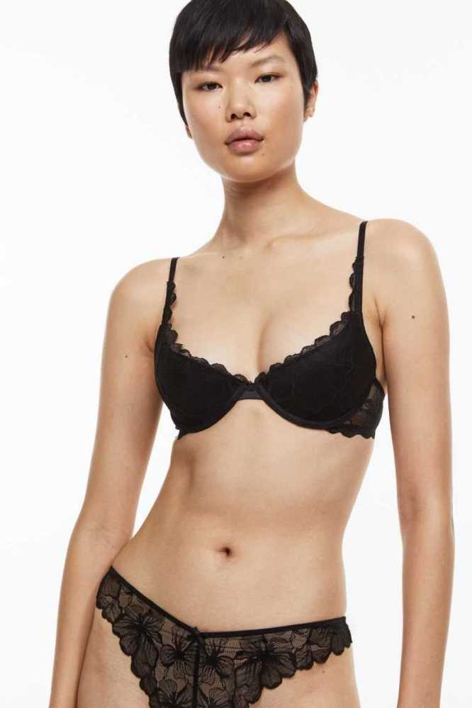 H&M Spitze Push-up Bra Unterwäsche Damen Hellrosa | 9572-QLOWG