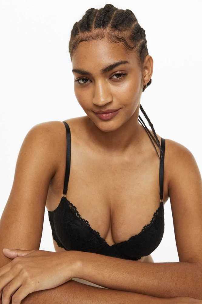 H&M Spitze Super Push-up Bra Unterwäsche Damen Hellrosa | 0584-OLFHI