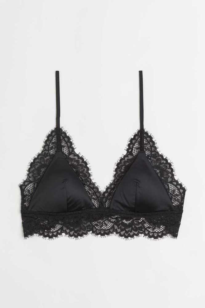 H&M Spitze-trimmed Bralette Unterwäsche Damen Rosa | 0521-XVHIK