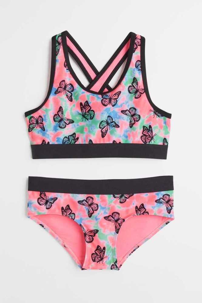 H&M Sports Bikini Bademode Kinder Rosa | 9531-HEQTJ