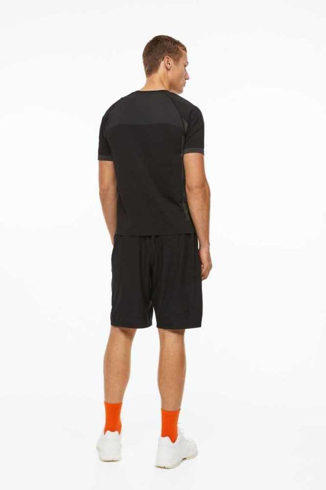 H&M Sports Kurze Hose Herren Schwarz | 4106-CVHKZ