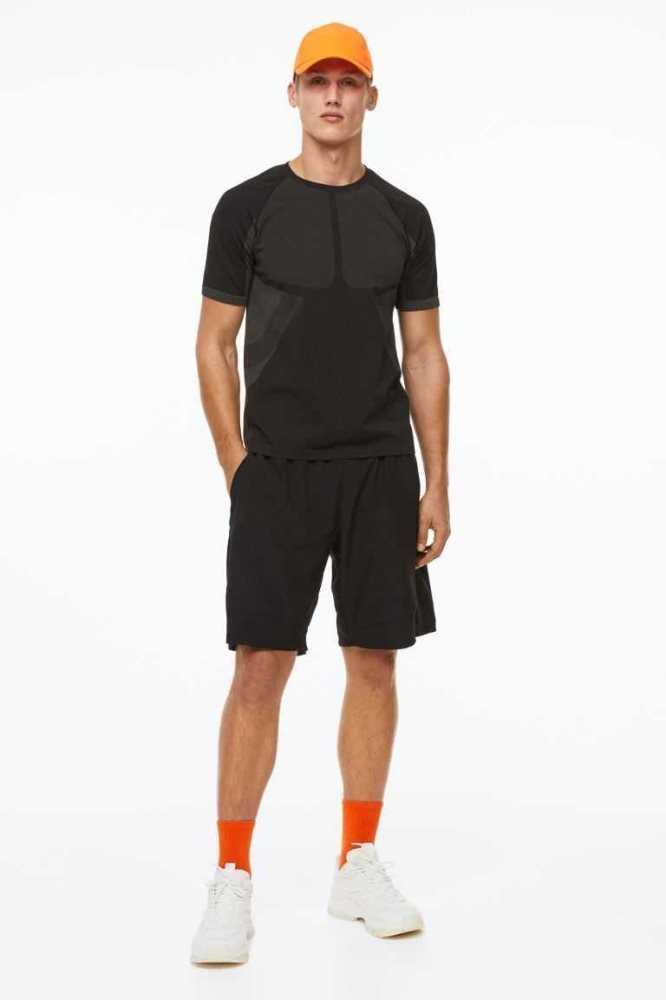 H&M Sports Kurze Hose Herren Schwarz | 4106-CVHKZ