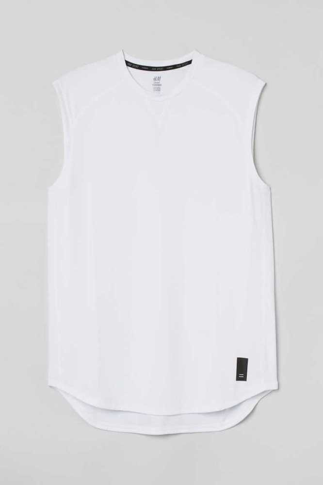 H&M Sports Tank Top Sportbekleidung Herren Weiß | 0275-KBICX