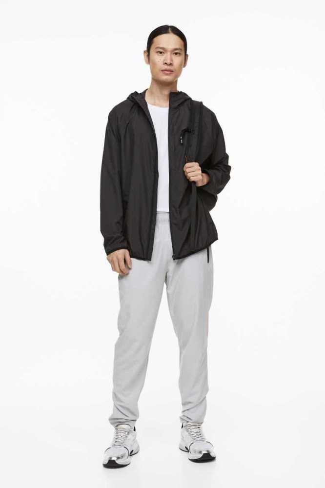 H&M Sports Windbreaker Sportbekleidung Herren Schwarz | 2057-XZYIA