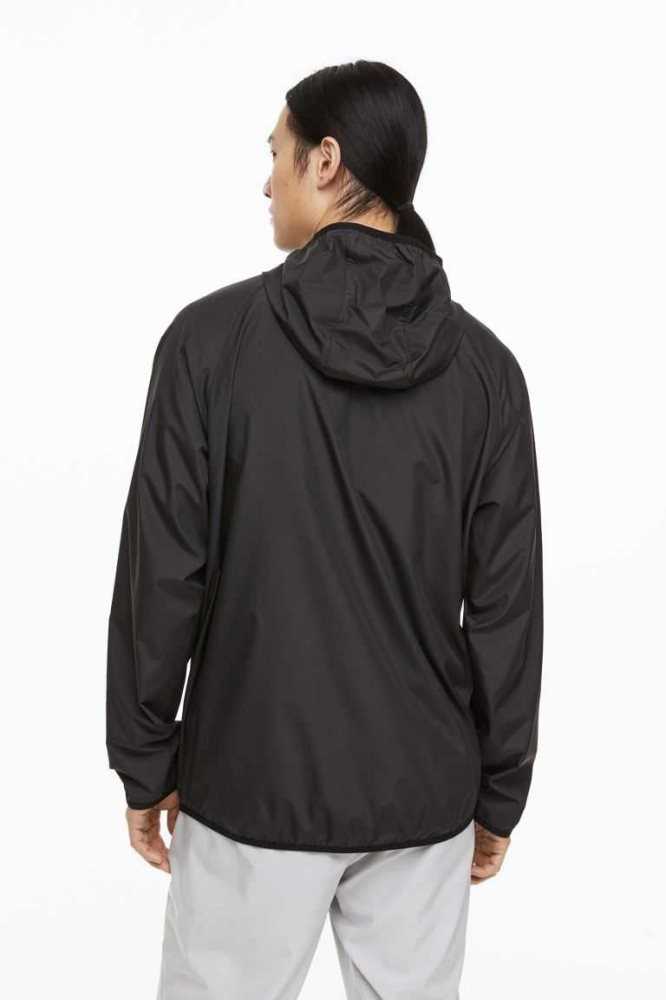 H&M Sports Windbreaker Sportbekleidung Herren Schwarz | 2057-XZYIA