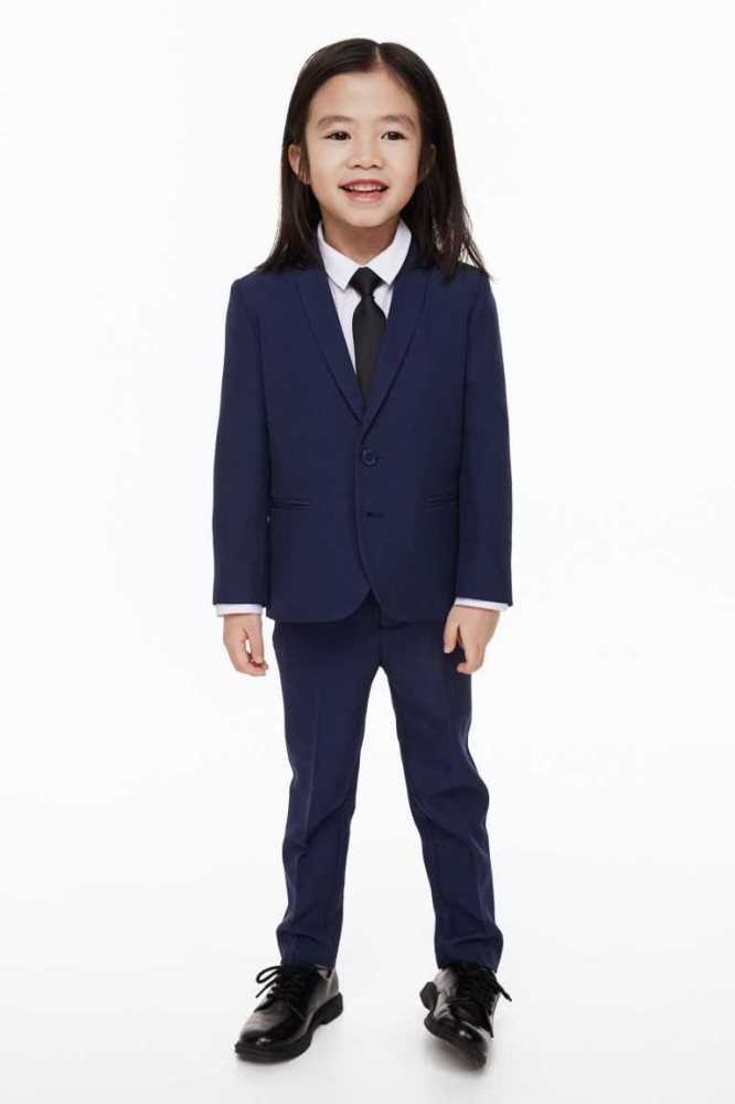 H&M Suit Hose Kinder Navy Blau | 4126-VGTAP