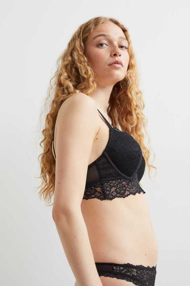 H&M Super Push-up Bralette Unterwäsche Damen Weiß | 3581-NXDSH