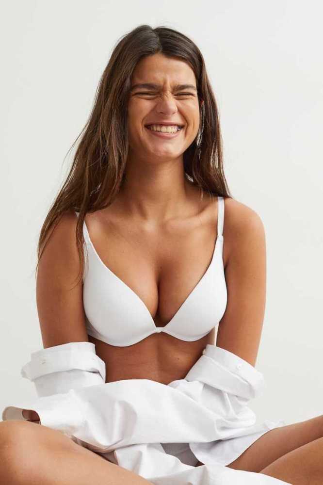 H&M Super Push-up Jersey Bra Unterwäsche Damen Hellbeige | 0896-MZOGT