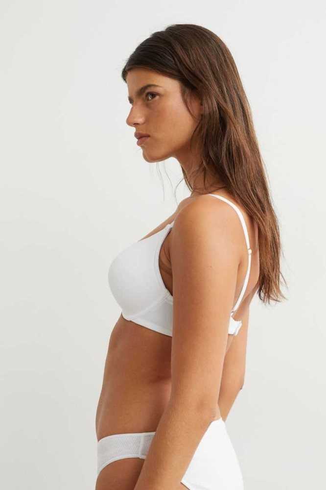 H&M Super Push-up Jersey Bra Unterwäsche Damen Hellbeige | 0896-MZOGT