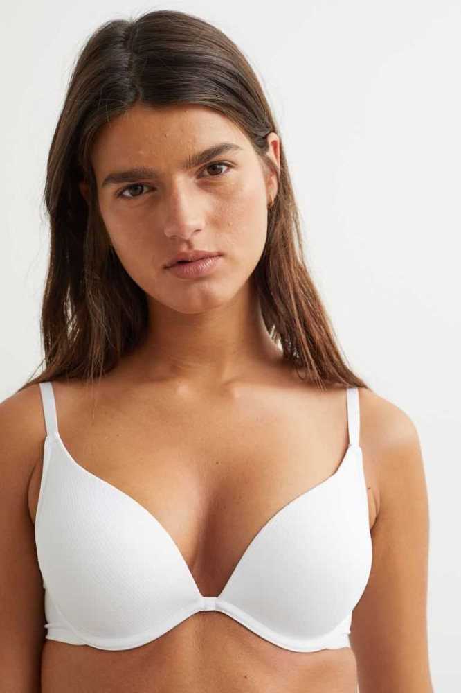 H&M Super Push-up Jersey Bra Unterwäsche Damen Hellbeige | 0896-MZOGT