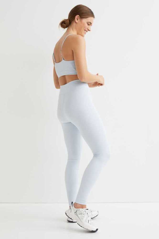 H&M Super Soft Sports Leggings Hose Damen Dunkelgrau | 4729-HQJWI