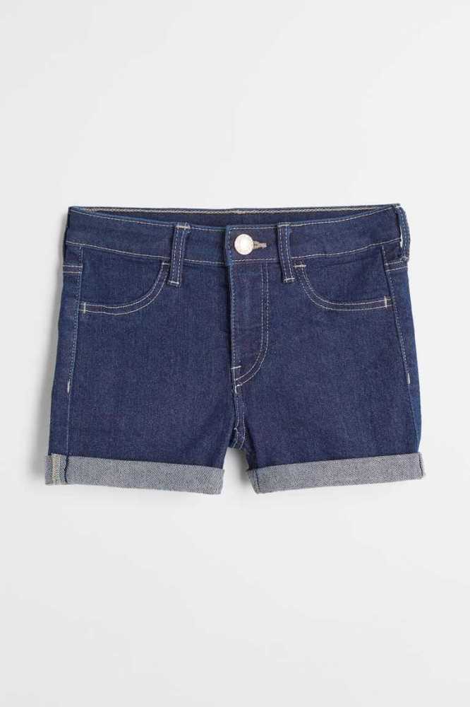 H&M Superstretch Denim Kurze Hose Kinder Dunkelblau | 3591-TUPMQ