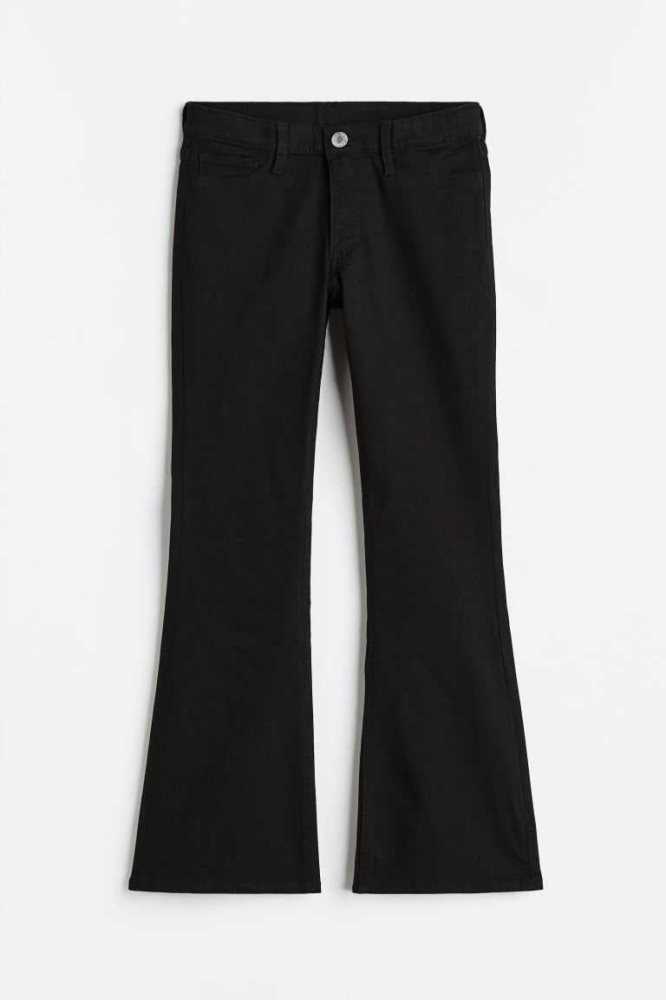 H&M Superstretch Flare Fit Jeans Kinder Schwarz | 2571-ZSPWY