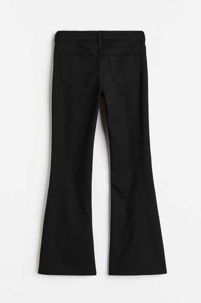 H&M Superstretch Flare Fit Jeans Kinder Schwarz | 2571-ZSPWY