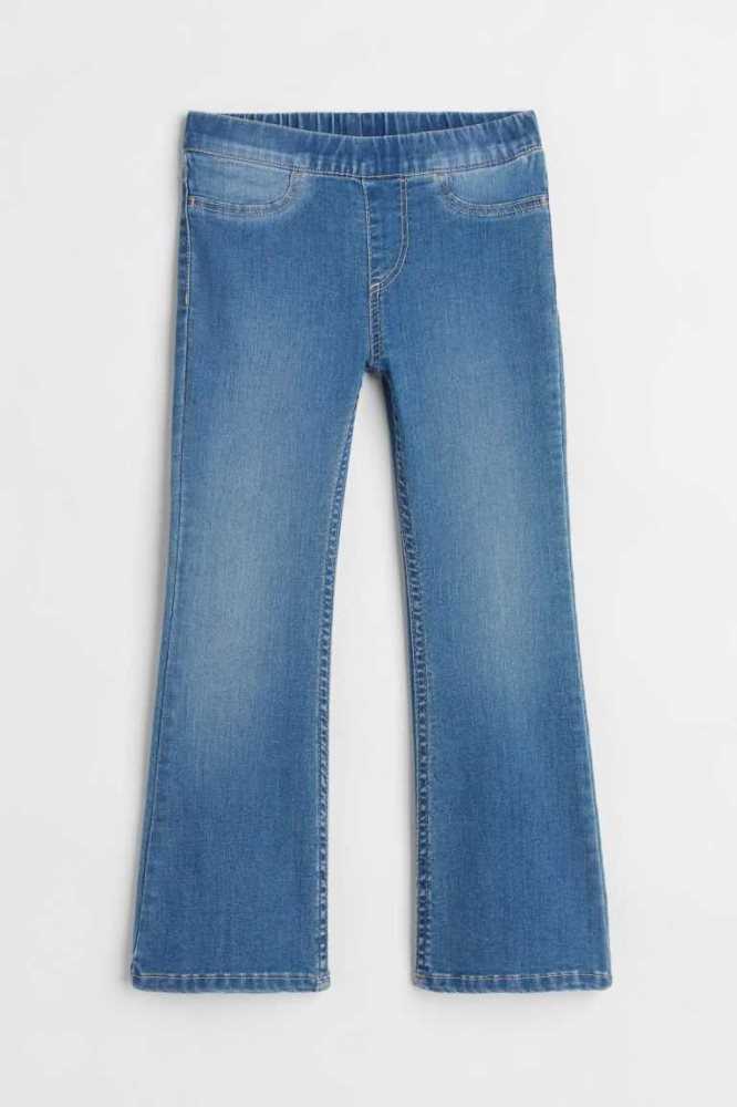 H&M Superstretch Flare Fit Jeans Kinder Hellblau | 7206-EAHPS