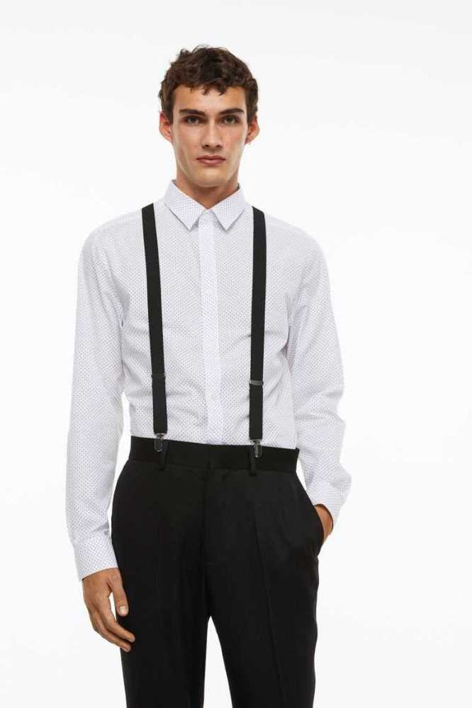 H&M Suspenders Ausrüstungen Herren Schwarz | 4593-DHXTL