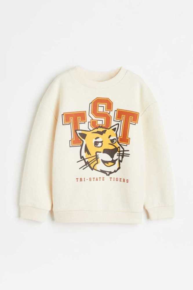 H&M Sweatshirt Hemd Kinder Gelb | 4385-AQOZD