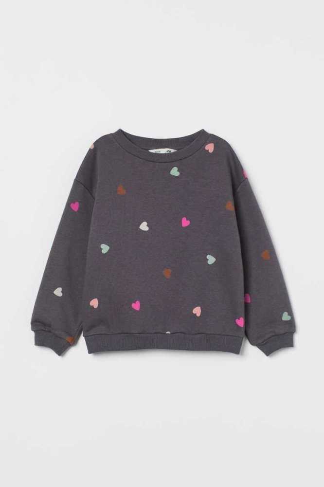 H&M Sweatshirt Hemd Kinder Grau | 2361-MLFTZ