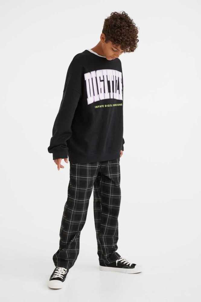 H&M Sweatshirt Hemd Kinder Grün | 5890-DIRXC