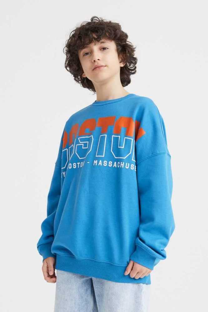 H&M Sweatshirt Hemd Kinder Grün | 5890-DIRXC