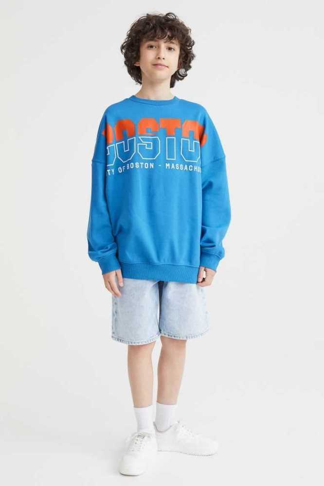 H&M Sweatshirt Hemd Kinder Grün | 5890-DIRXC