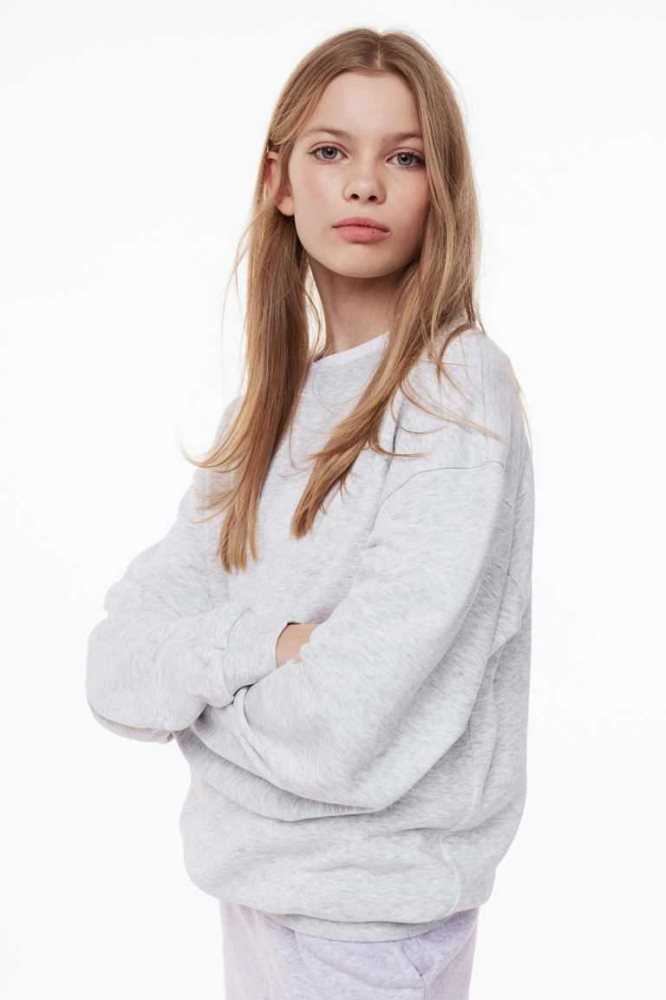 H&M Sweatshirt Hemd Kinder Hellgrün | 0918-SBIJA